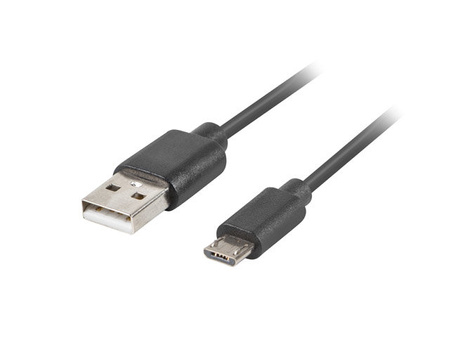 Kabel, USB MICRO(M)->USB-A(M) 2.0 1M,  OEM, Czarny, Lanberg