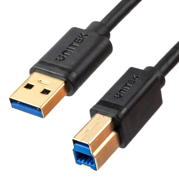 Kabel USB 3.0 do drukarki, USB-A, 5 Gbps, 2m